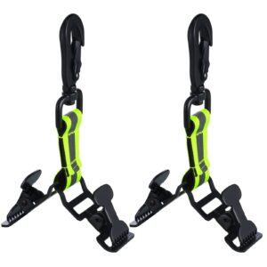 Yingzhao 2 Pieces Firefighter Glove Strap Safety Glove Holder Glove Clips Glove Belt Clip for Work Firefighter Rescue（Green）