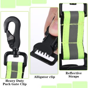 Yingzhao 2 Pieces Firefighter Glove Strap Safety Glove Holder Glove Clips Glove Belt Clip for Work Firefighter Rescue（Green）
