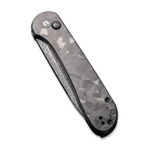 CIVIVI Odium Damascus Blade Bundled Button Lock Elementum, Great EDC Knife Companion