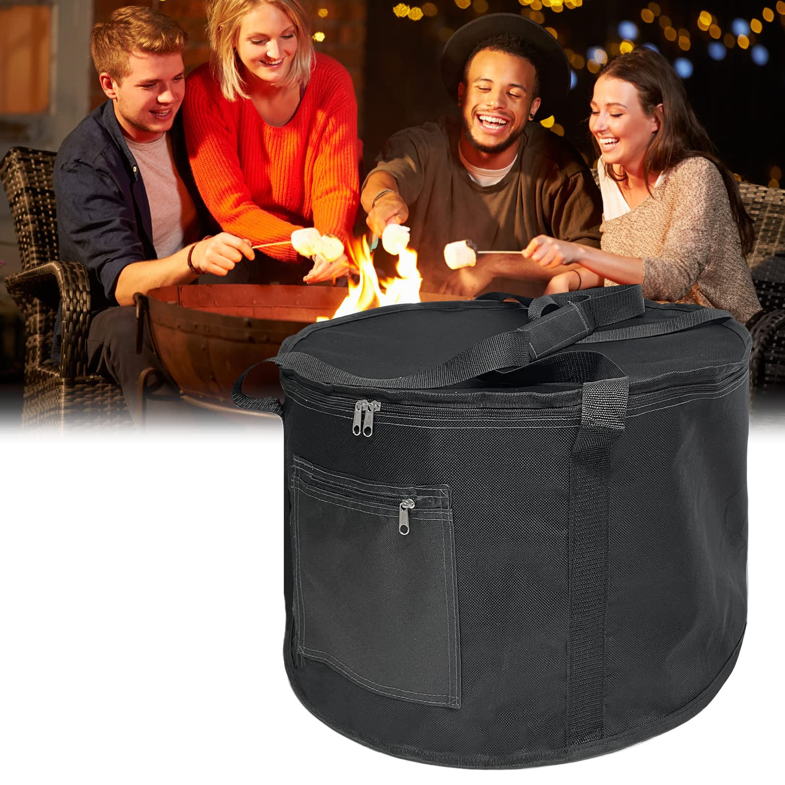 Gas Fire Pit bag 19-In Fire Pit Bag, Upgrade Fire Bowl Carry Bag Compatible with Outland Firebowl 893 870 823 Propane Gas Fire Pit for RV Travel & Camping Accessories, Black,Tolare