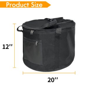Gas Fire Pit bag 19-In Fire Pit Bag, Upgrade Fire Bowl Carry Bag Compatible with Outland Firebowl 893 870 823 Propane Gas Fire Pit for RV Travel & Camping Accessories, Black,Tolare