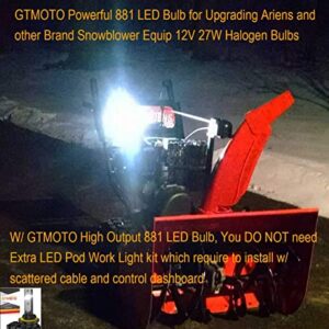 GTMOTO Polaris Sportsman 400 450 500 550 570 800 850 1000 XP Pod Headlight High Beam, Powerful 881/886 LED Bulbs, 6000K Cool White, 1-Pack