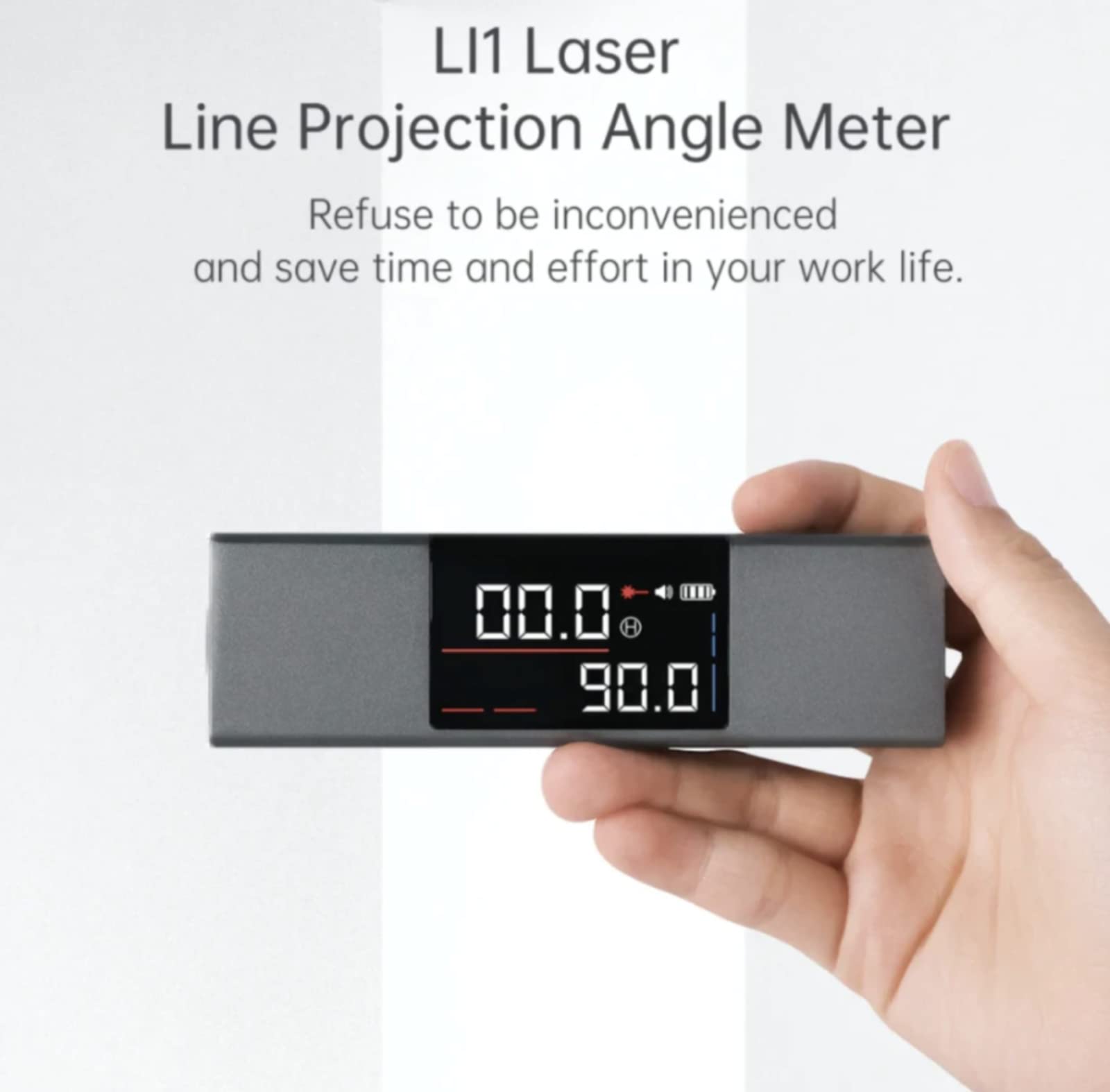 L-as-er Protractor Digital Inclinometer Angle Measure L-as-er Ruler - with Bi-directional L-as-er Marking, Large Lcd Screen Angle Finder, Multifunctional Device for Fast, Precise& Professional Results