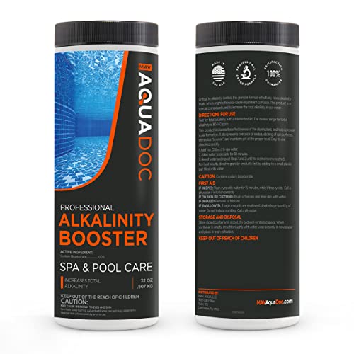 AquaDoc Total Alkalinity Increaser for Hot Tub to Keep Alkalinity Up for Spas - Alkalinity Booster Chemical for Hot Tub & Spa pH Balance - Get Fresh Water pH Balance & Bring Alkalinity Up