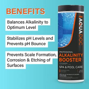 AquaDoc Total Alkalinity Increaser for Hot Tub to Keep Alkalinity Up for Spas - Alkalinity Booster Chemical for Hot Tub & Spa pH Balance - Get Fresh Water pH Balance & Bring Alkalinity Up