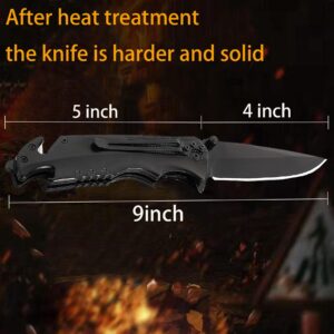 ANXYPGX Pocket Knife for Men,Folding Knife with Stainless Steel 7Cr13Mov 4'' Blade，Knife with Clip for Camping,Hunting,Survival and Outdoor Activities-Good for Mens Gift