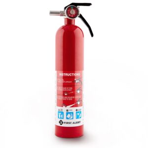 BRK BRANDS, INC First Alert FE1A10GR195 HOME1 Rechargeable Standard Home Fire Extinguisher UL Rated 1-A:10-B:C Pack of 2 Includes Wholesalehome Cleaning Cloth.