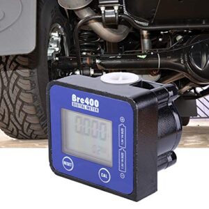 HURRISE Flow Water Sensor Meter, 1/2" Flow Meter Oil Flow Meter Counter Gauge LCD Display 1% High Accuracy for Gasoline Blue