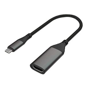 pulwtop type c usb c to hdmi adapter 4k@60hz, ultra-thin aluminum hdmi to usb c compatible with thunderbolt 3 port for mac studio display, macbook pro/air, ipad pro/air 5, xps, surface, and more