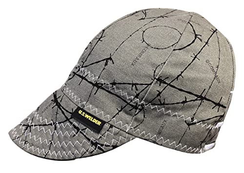 U.S. Welder by Comeaux Supply Welding Cap Grey Barbed Wire (7 1/8)