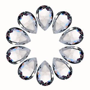 loveunited 10pcs crystal pendants 1.5"/38mm crystal suncatcher - rainbow maker crystal, hanging crystals prisms for windows, fengshui, hanging ornament for decoration, chandelier crystals replacement