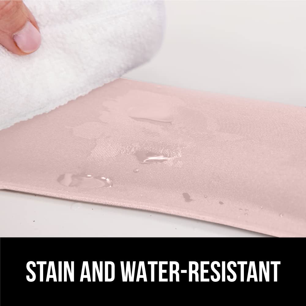 Gorilla Grip Silky Gel Memory Foam Wrist Rest for Computer Keyboard, Mouse, Ergonomic Design for Typing Pain Relief, Desk Pads Support Hand Arm Mousepad Rests, Stain Resistant, 2 Piece Pad, Light Pink