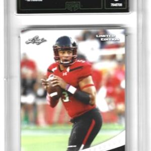 MINT PATRICK "PAT" MAHOMES LIMITED EDITION LEAF #13 ROOKIE CARD GRADED GMA MINT 9 CHIEFS SUPER STARQUARTERBACK SUPER BOWL CHAMP