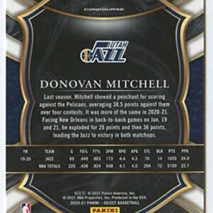 2020-21 Panini Select Blue #27 Donovan Mitchell Concourse Utah Jazz NBA Basketball Trading Card