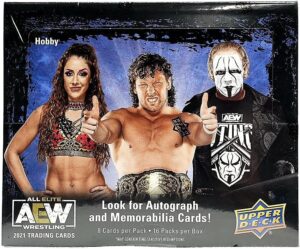 2021 upper deck aew wrestling hobby box (16 pks/bx)