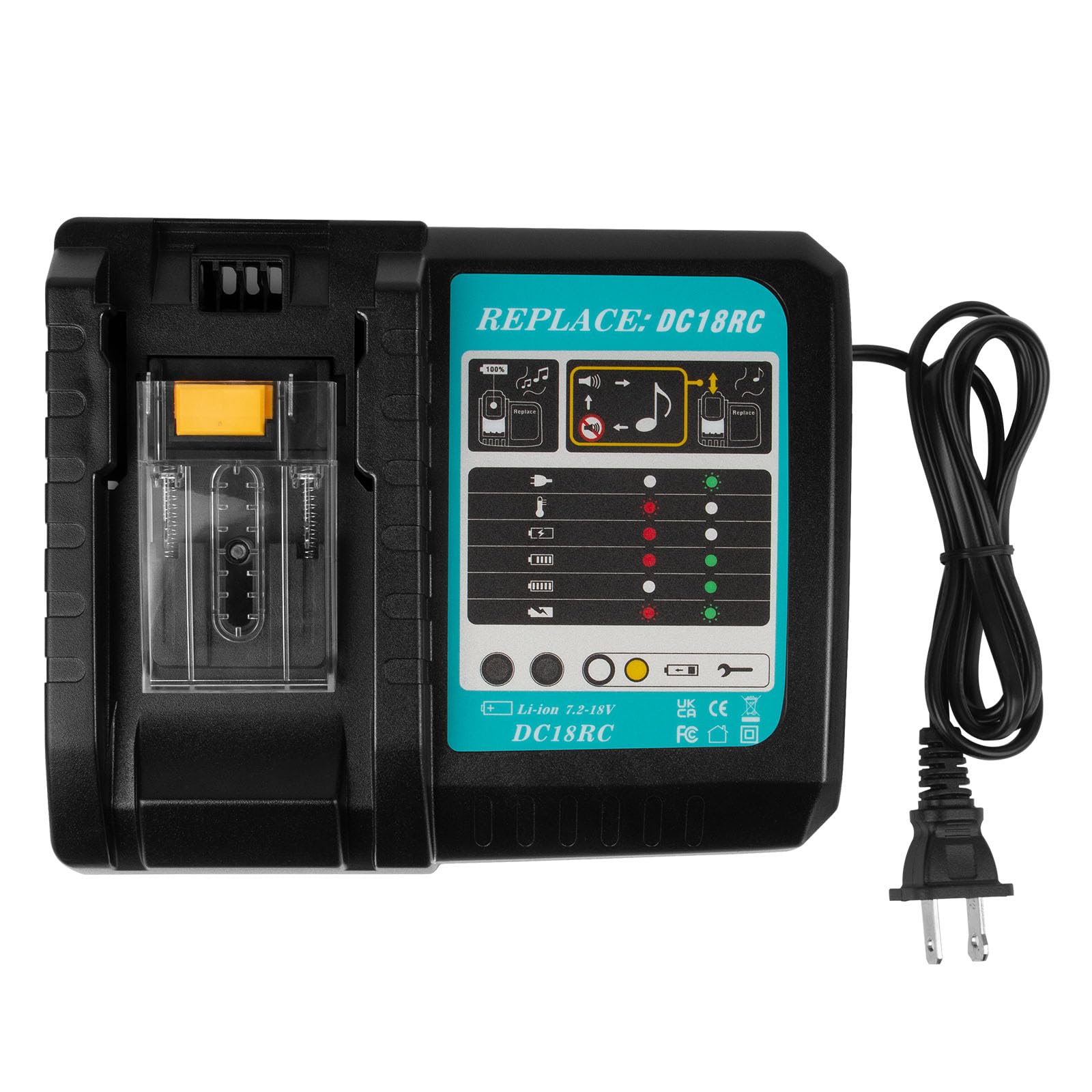 Rapid Battery Charger DC18RC DC18RD DC18RA for Makita Tools 14.4V-18V LXT Li-ion Battery BL1815 BL1820 BL1830 BL1850 BL1860 BL1840 BL1430 BL1415