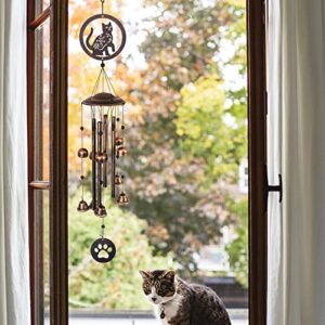 Cat Wind Chimes, 36.6 Inch Pet Memorial Windchimes Outdoors, Pet Memorial Gifts for Family and Friends Who Love Or Have Lost Them, Also Unique Garden Decor(Cat)