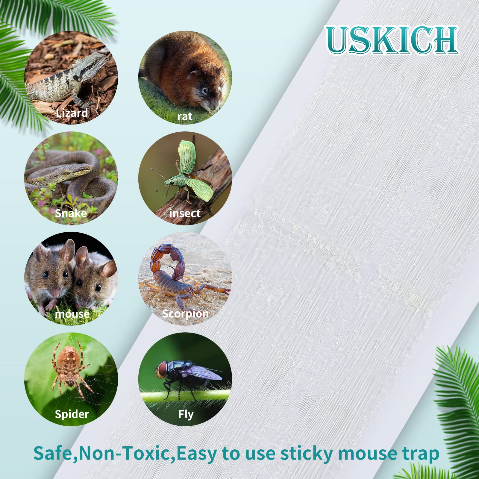 Sticky Mouse Traps Extra Large,Clear Mouse Glue Trap Sticky Traps That Work for Mice and Rats Roaches,47.2x11Inch Heavy Duty Rat Traps Indoor Mouse Sticky Pads with a Peanut Butter Scent(5 Pack)