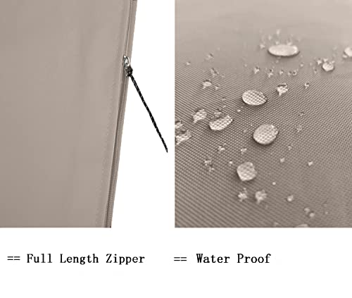 Umbrella Cover for 6ft to 9ft Patio Umbrellas, Waterproof and Durable Market Umbrella Cover with Zipper and Rod