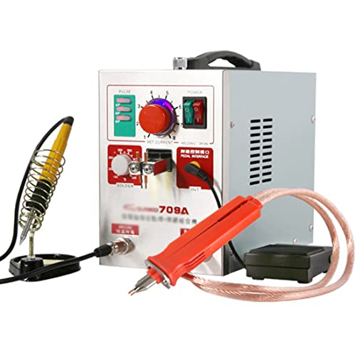 ZWJABYY 709A Battery Welding Machine,Pulse Spot Welder,110V-220V Battery Spot Welder and Soldering Station Portable,for 18650 Lithium-Ion Battery Pack Welding 0.3Mm Nickel Strip