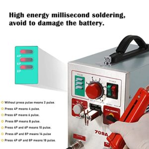 ZWJABYY 709A Battery Welding Machine,Pulse Spot Welder,110V-220V Battery Spot Welder and Soldering Station Portable,for 18650 Lithium-Ion Battery Pack Welding 0.3Mm Nickel Strip