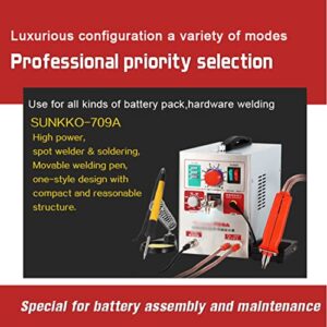 ZWJABYY 709A Battery Welding Machine,Pulse Spot Welder,110V-220V Battery Spot Welder and Soldering Station Portable,for 18650 Lithium-Ion Battery Pack Welding 0.3Mm Nickel Strip