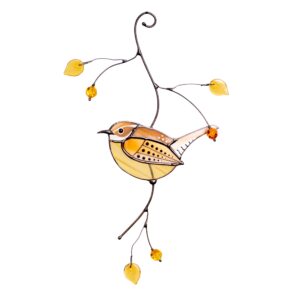 Carolina Wren Handmade Stained Glass Suncatcher Genuine Stained Glass Window Hangings Unique Indoor Ornament & Outdoor Decor