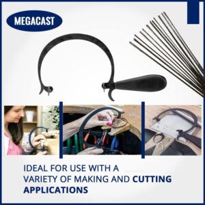 Megacast CURVED JEWELERS SAW FRAME with 144 ASSORTED JEWELERS SAW BLADES