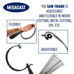 Megacast CURVED JEWELERS SAW FRAME with 144 ASSORTED JEWELERS SAW BLADES