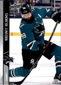 2020-21 upper deck #396 brent burns san jose sharks nhl hockey series 2 base trading card