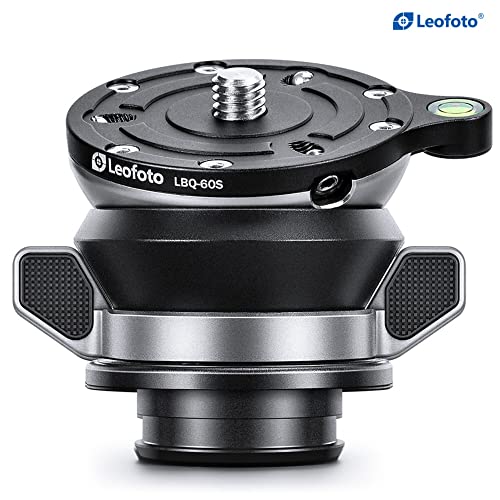 Leofoto LBQ-60S 60mm Leveling Base Half Ball Quick Adjust Leveler Head for Mr Q Ideal for LQ-324C & LQ-365C