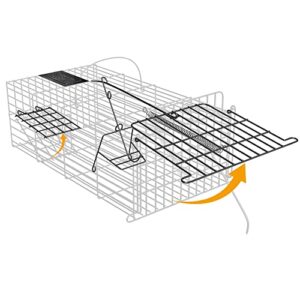 BLACK+DECKER Rat Trap- Rat Traps Indoor & Outdoor- Humane Mouse Trap Cage- Live Animal Trap for Squirrels Chipmunks and Other Small Rodents- Catch and Release No Kill Mouse Traps