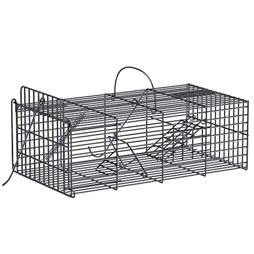 BLACK+DECKER Rat Trap- Rat Traps Indoor & Outdoor- Humane Mouse Trap Cage- Live Animal Trap for Squirrels Chipmunks and Other Small Rodents- Catch and Release No Kill Mouse Traps