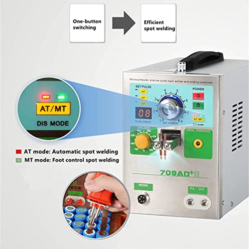 ZWJABYY 709AD+ Battery Spot Welder,Pulse Spot Welder,for Welding Lithium-Ion Battery Pack,Equipped with Cooling System and Intelligent Welding Function,110V-220V