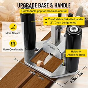 VEVOR Router Plane,Handheld Woodworking Tool, Adjustable Blade Hand Planer, Upgrade Trapezoidal Thread Wood Shaver w/Depth Stop, High Configuration Handheld Woodworking Tool for DIY Industry