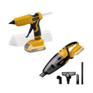 cordless vacuum and hot glue gun for dewalt 20v max battery(battery not included)