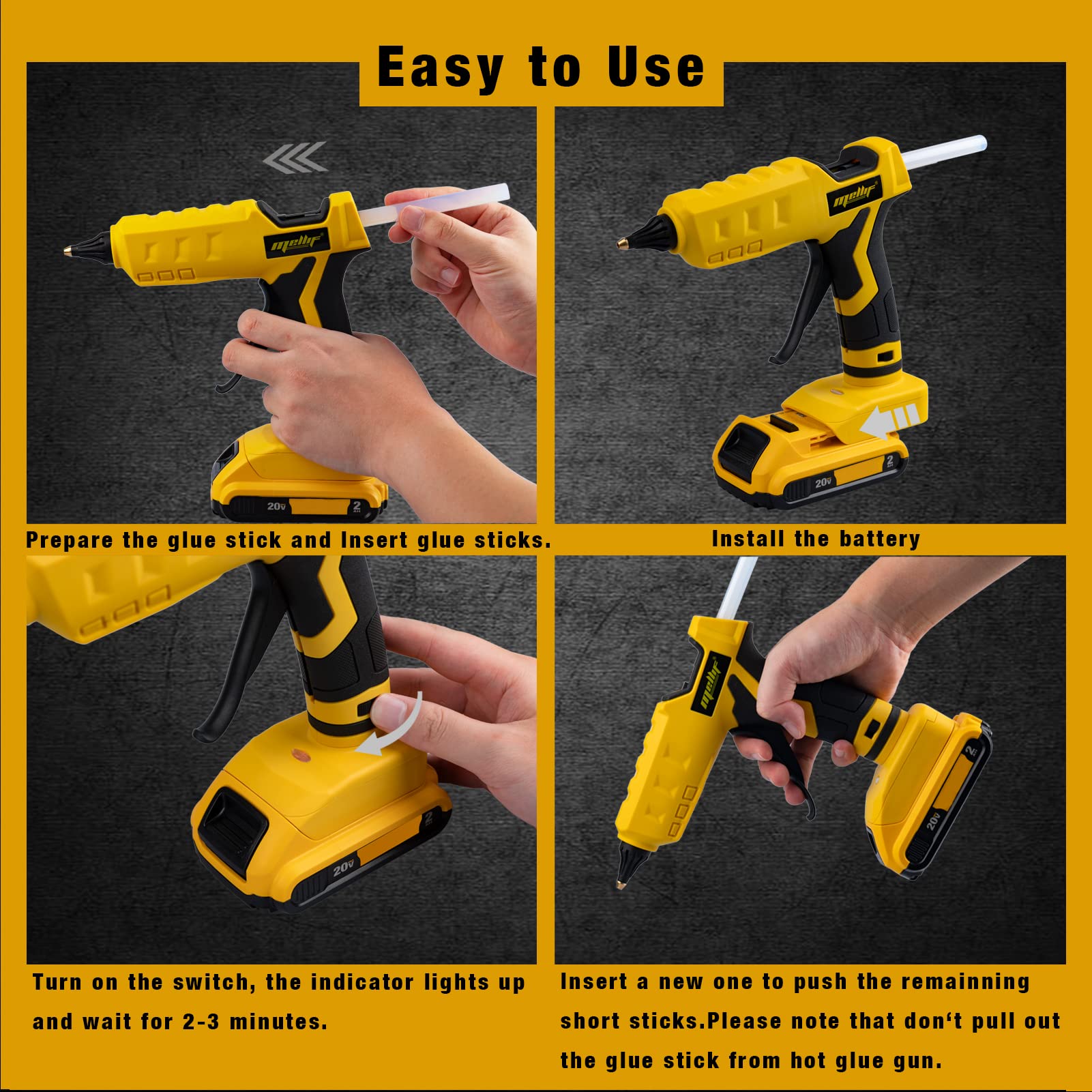 Cordless Vacuum and Hot Glue Gun for Dewalt 20V Max Battery(Battery Not Included)