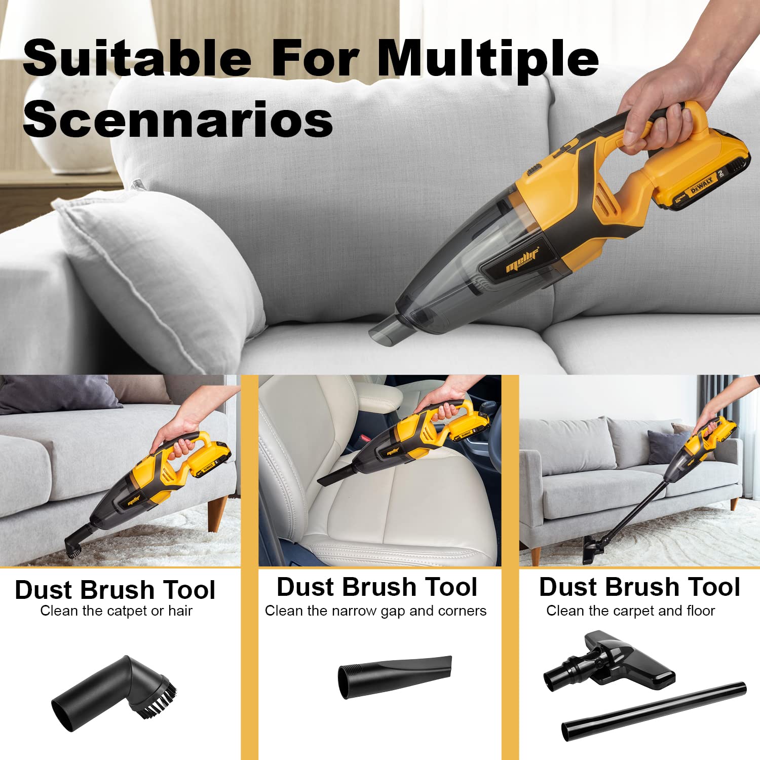 Cordless Vacuum and Hot Glue Gun for Dewalt 20V Max Battery(Battery Not Included)