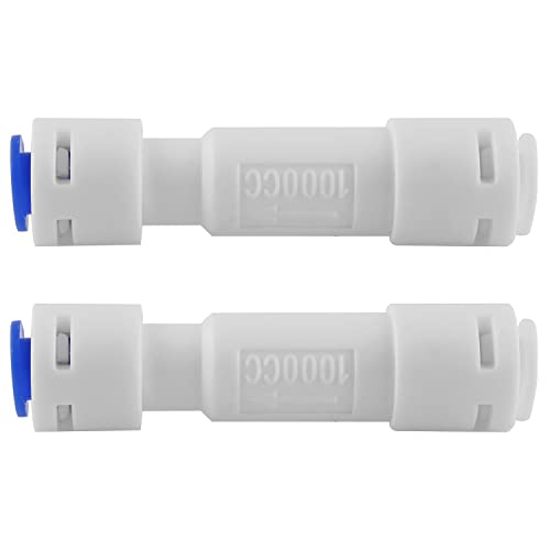 DGZZI 2PCS 1/4" 1000CC Flow Restrictor with Quick Connect for RO Reverse Osmosis