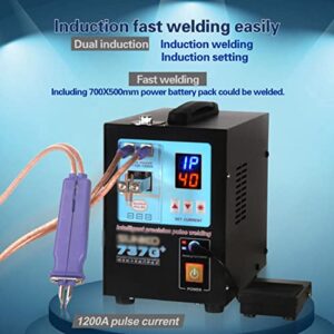 ZWJABYY Battery Spot Welder 737G+,Intelligent Pulse Spot Welder,with Battery Spot Welding Pen and LED,DIS Induction Hand-Held Dual-Function Battery Spot Welding Machine,for 18650 Battery Pack