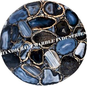 dark agate table top round table, agate round table top, agate stone table home decor, round agate table, turkish agate, table - furniture, agate - gemstone