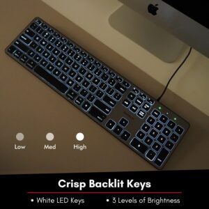 Macally Backlit Keyboard and Mouse Combo, Enhance Your Workflow