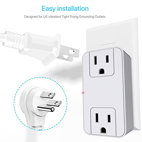 Ehaijia Thermostatically Controlled Dual Outlet, Cold Weather Thermo Plug,Automatic Switch On Below 32°F&Off Over 50°F,Free from Turn Heater On by Yourself in Freezing Weather,Save Energy and Effort