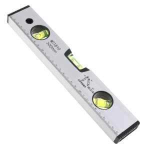 smgda 300mm precision magnetic level ruler 12 inch aluminum alloy spirit level measuring tool with blister design and mm scale for construction carpenter craftsman
