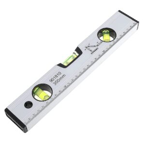 Smgda 300mm Precision Magnetic Level Ruler 12 inch Aluminum Alloy Spirit Level Measuring Tool with Blister Design and Mm Scale for Construction Carpenter Craftsman