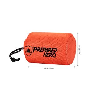 Prepared Hero Survival Bag - 2 Pack - Emergency Sleeping Bag, Thermal Bivy Sack for Camping, Hiking, Outdoor. Lightweight, Portable, Survival Shelter.