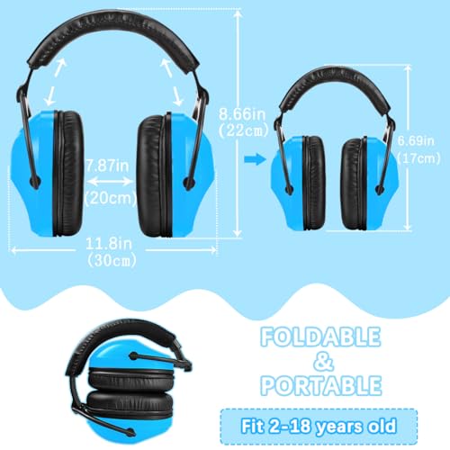 ZOHAN Kids Ear Protection 2 Pack,Kids Noise Canceling Headphone for Concerts, Monster Truck, Fireworks