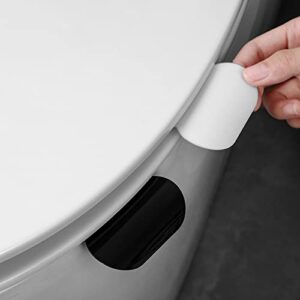 PAOBTEIY 2 PCS Toilet Lid Lifter, Toilet Seat Lifter Toilet Seat Handle Lifter Toilet Cover Lifter,Avoid Touching Toilet Cover Handle Bathroom Accessories for Home, Office, Hotel, White/Black (1)