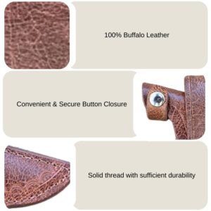 Coast Leathers Custom Leather Sheath, Fits for Principle 101GP, Fixed Blade Knife Holder, Cross Draw Knife Holster, Antique Brown - Sheath Only