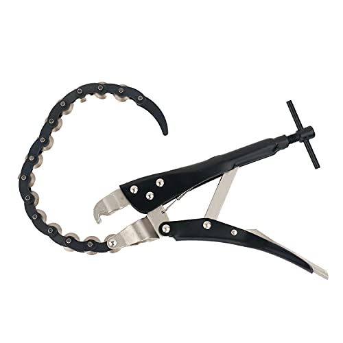 MacWork Tailpipe Cutter，Exhaust Tube Chain Cutter，Features Pipe Cutter Chain/Cutting Wheels，Black